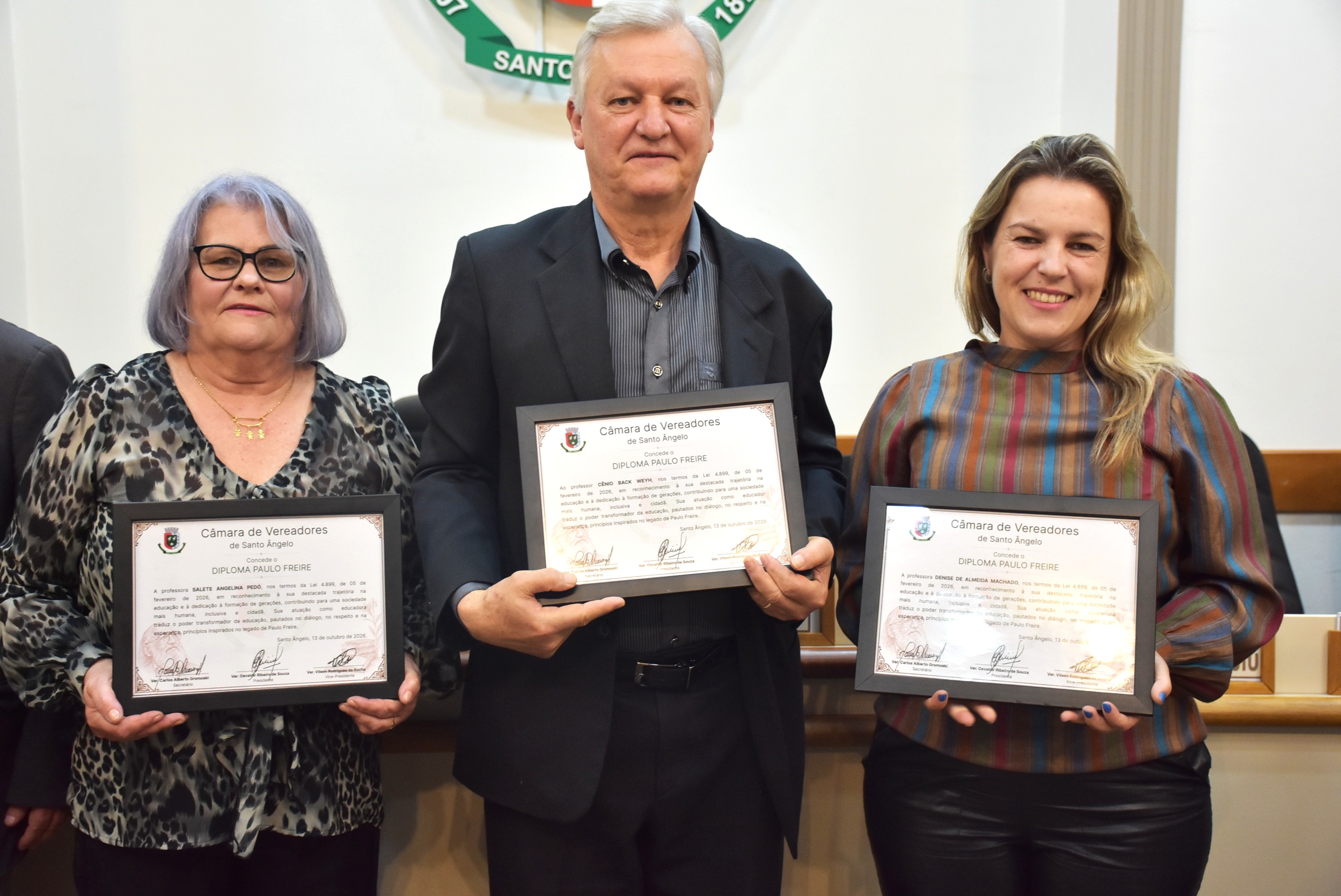 Câmara de Santo Ângelo realiza sessão solene em homenagem ao Dia do Professor